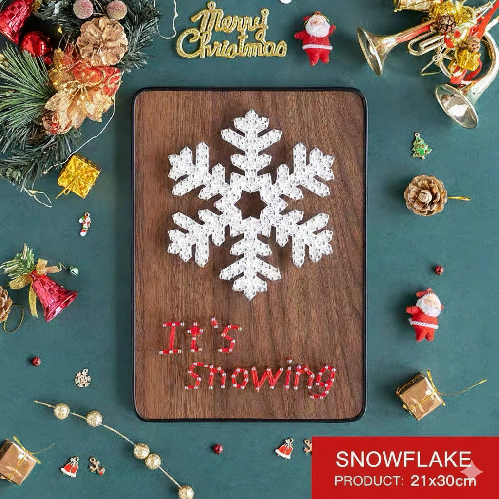 DIY String Art Kit (8" x 12") - Christmas Holiday Edition