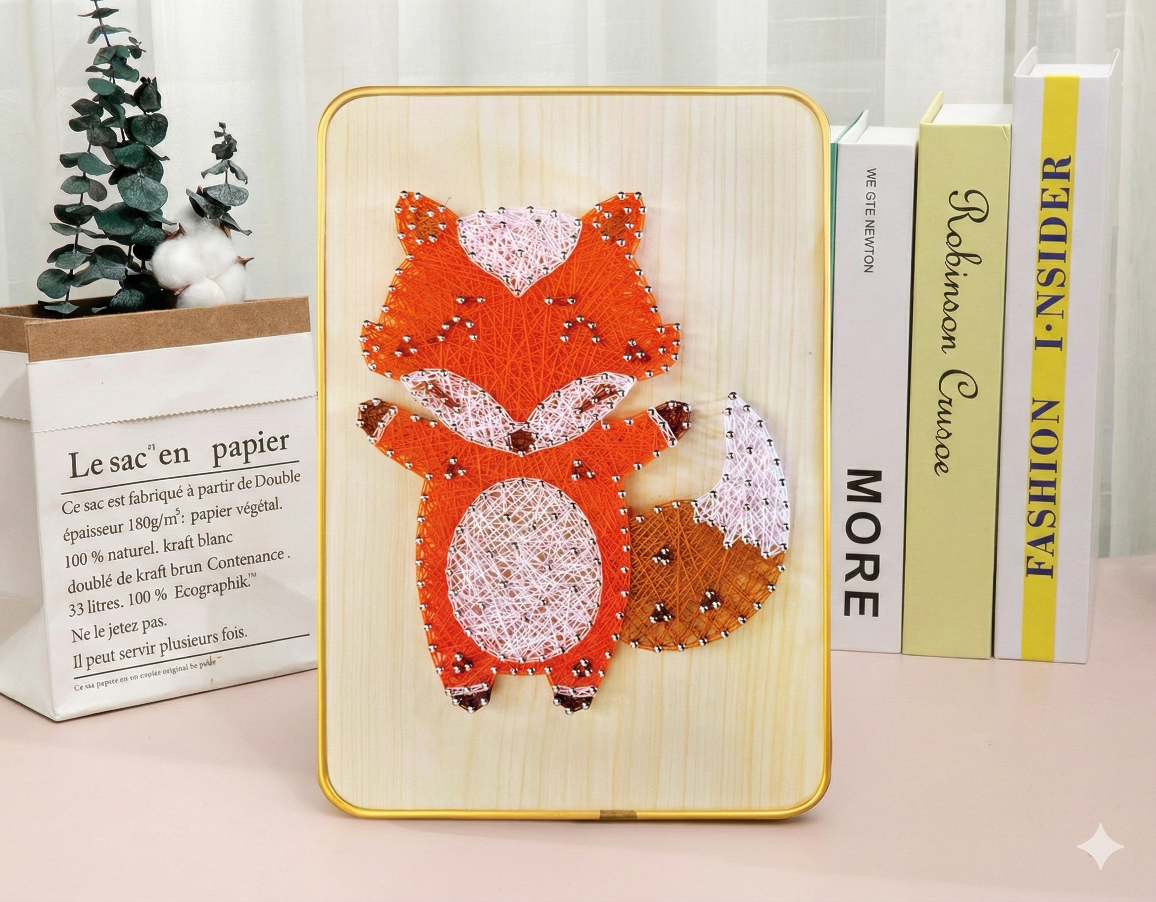 DIY String Art Kit with Frame (8" x 12") - Large Size Creative Collection