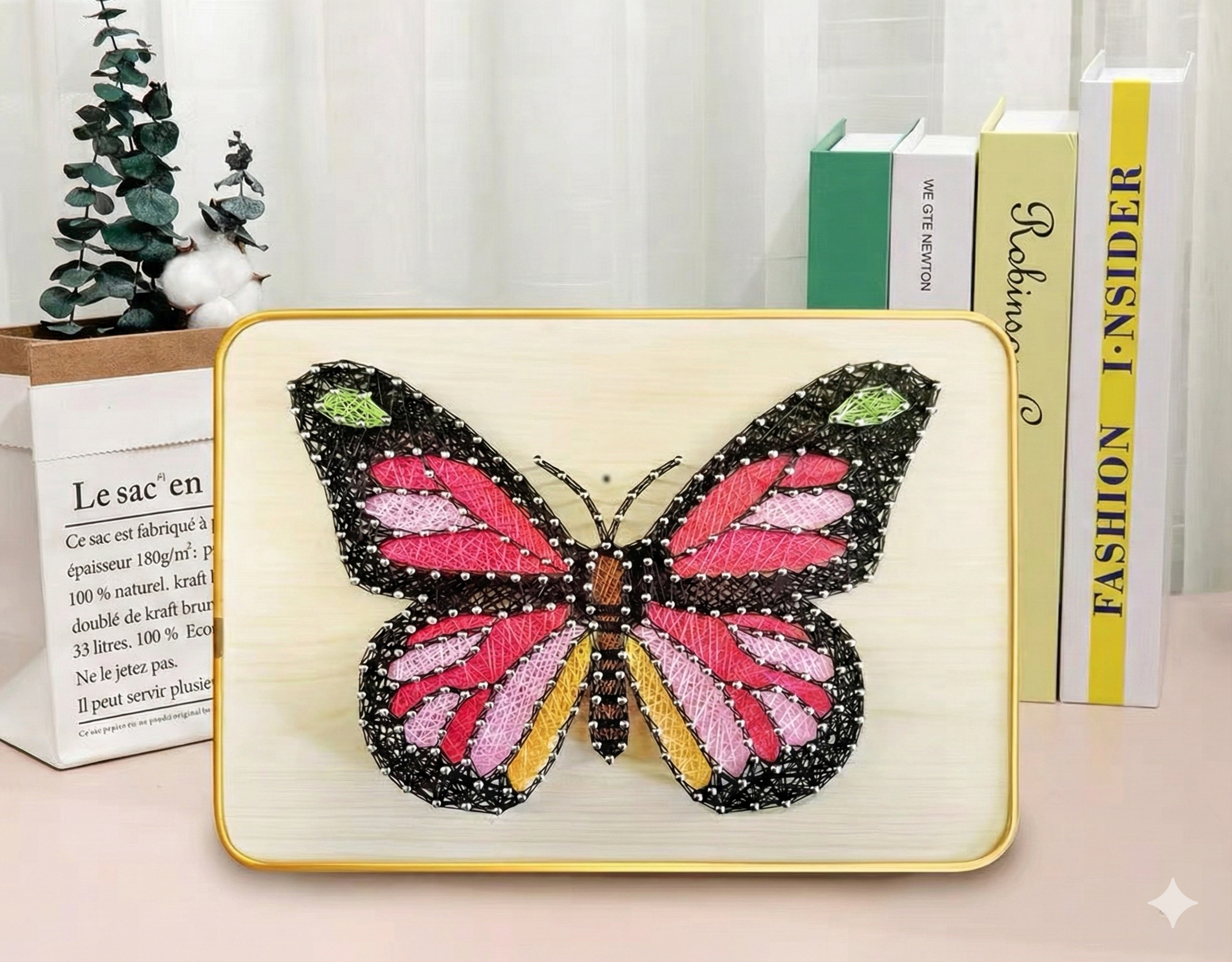 DIY String Art Kit with Frame (8" x 12") - Large Size Creative Collection