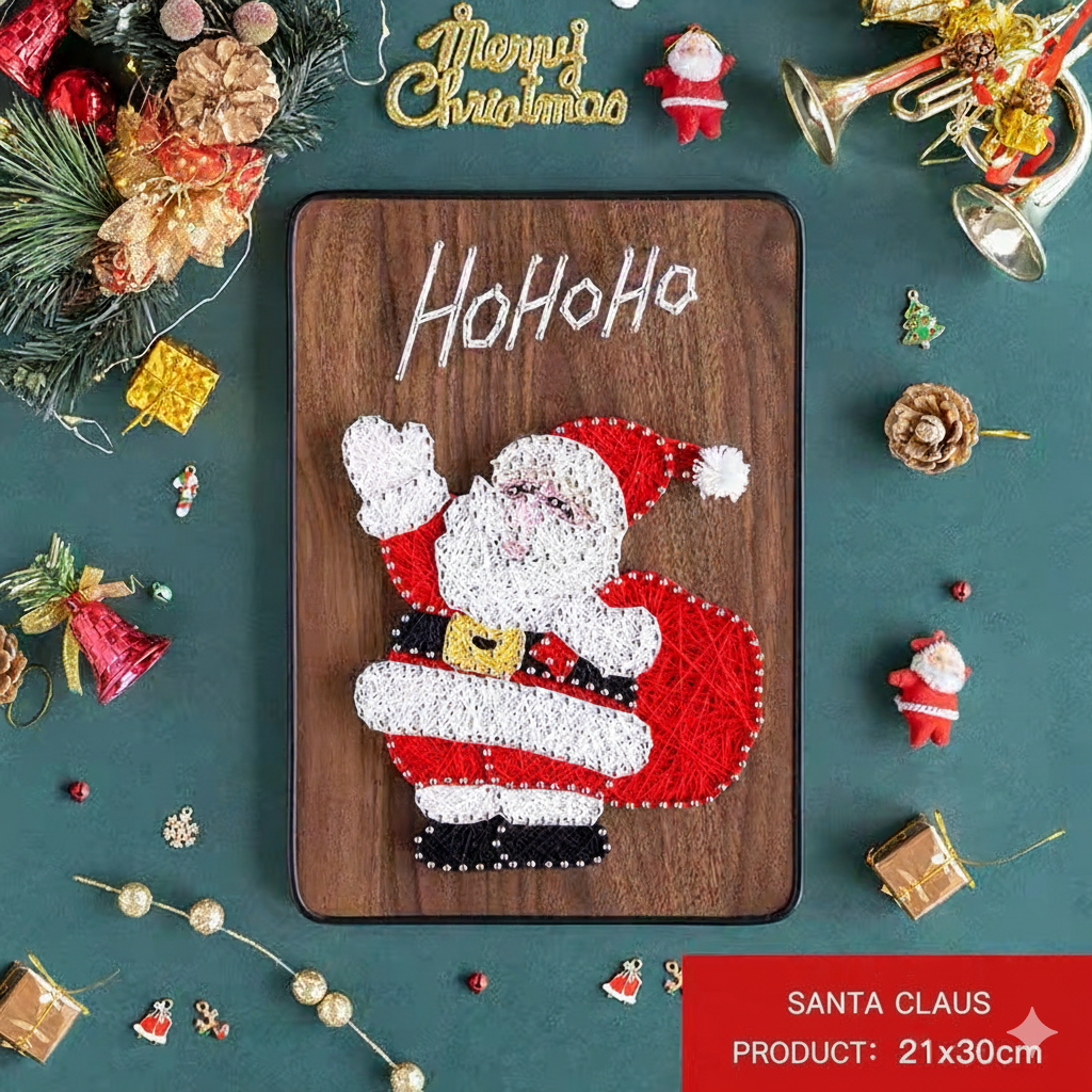 DIY String Art Kit (8" x 12") - Christmas Holiday Edition
