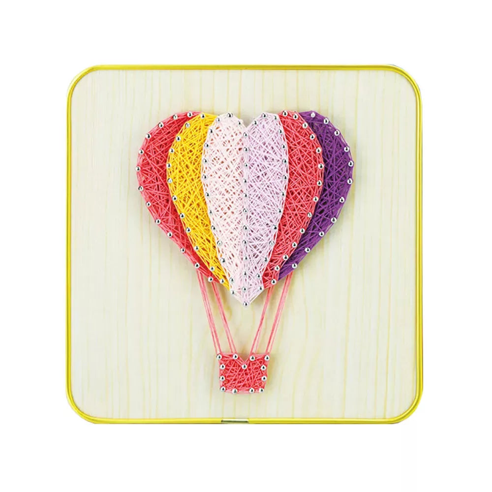 DIY String Art Kit with Frame (8" x 8") - Square Creative Craft