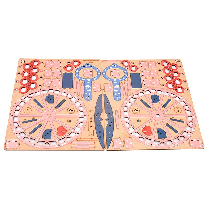 3D Wood Puzzle Colourful Love Ferris Wheel