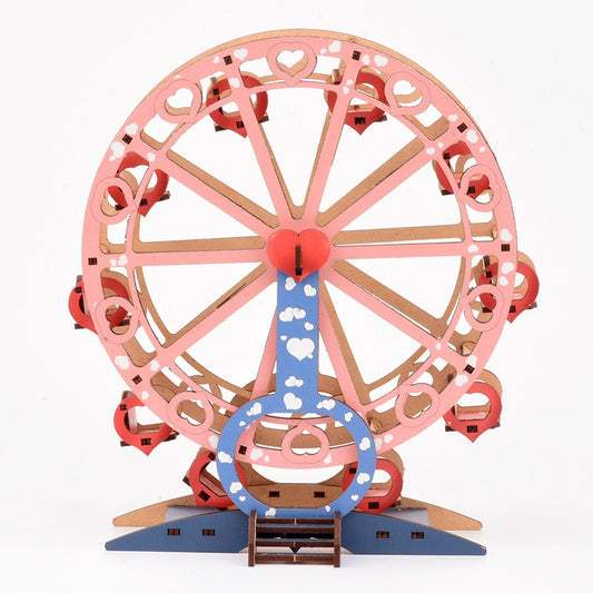 3D Wood Puzzle Colourful Love Ferris Wheel