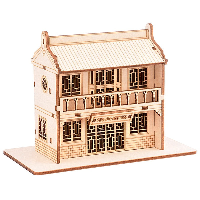 3D Wood Puzzle – Chinese Tavern Music Box