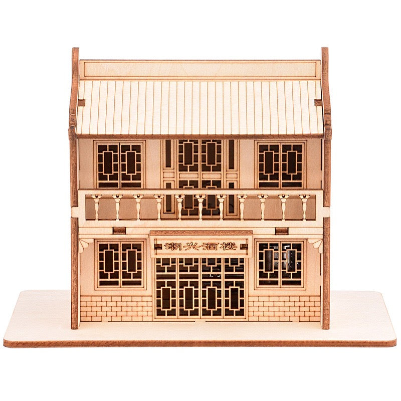 3D Wood Puzzle – Chinese Tavern Music Box