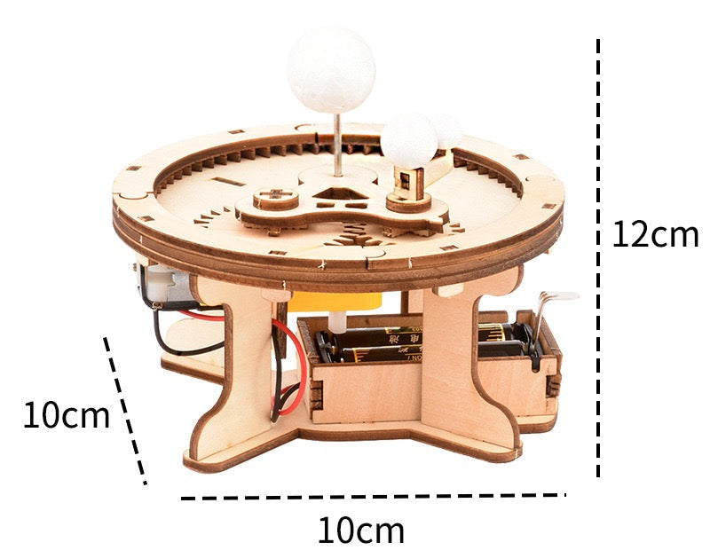 DIY Electric Planetary Gear 3D Wood Puzzle – STEM Mechanical Model Kit
