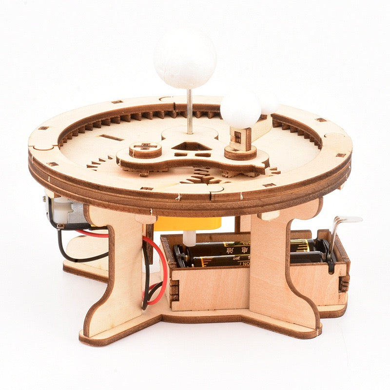 DIY Electric Planetary Gear 3D Wood Puzzle – STEM Mechanical Model Kit