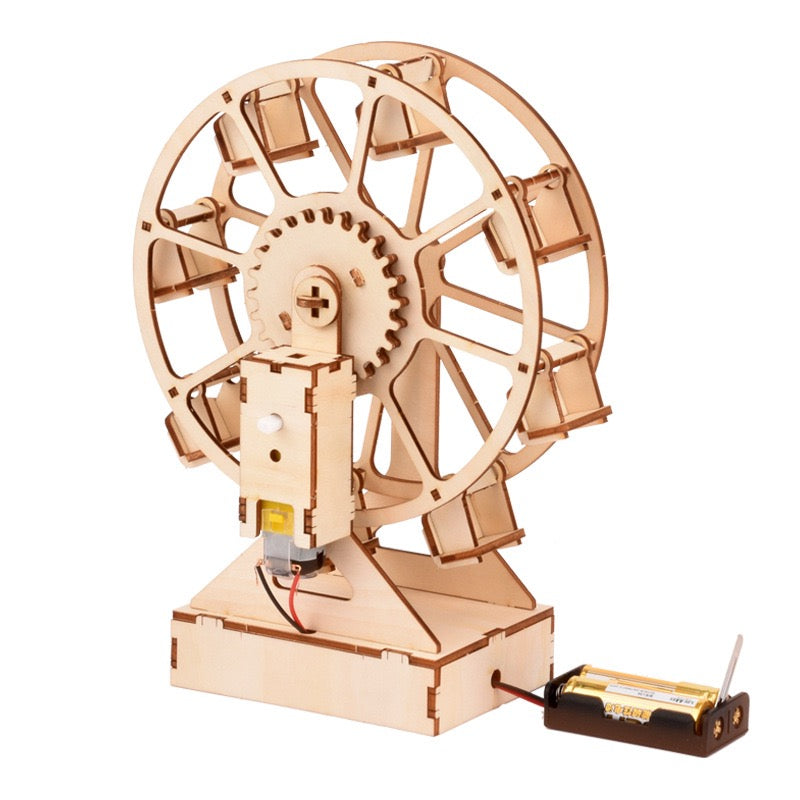 DIY Electric 3D Wood Puzzle Ferris Wheel – Educational STEM Toy for Kids