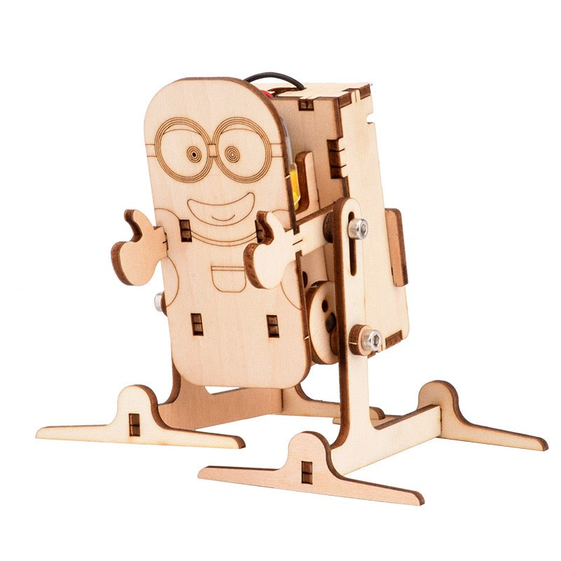 DIY Walking Robot 3D Wood Puzzle – STEM Electric Assembly Kit