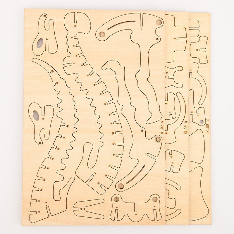 DIY 3D Wooden Puzzle - Stegosaurus Dinosaur Puzzle Kit