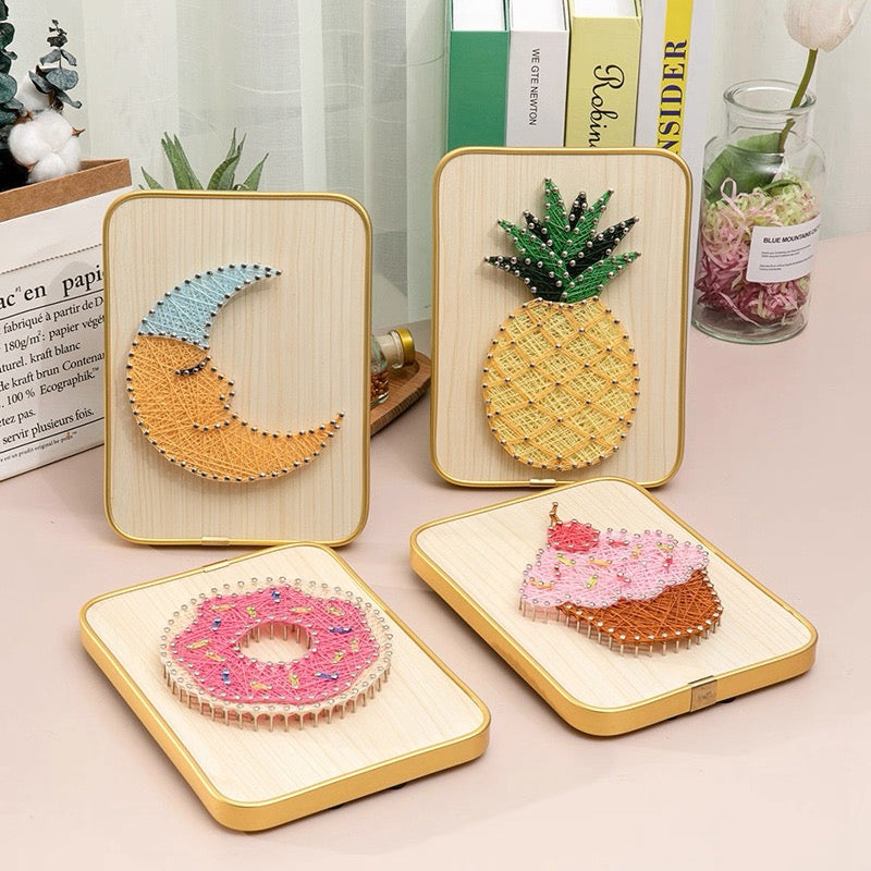 DIY String Art Kit with Frame (6" x 8") - Creative Craft for Kids & Beginners