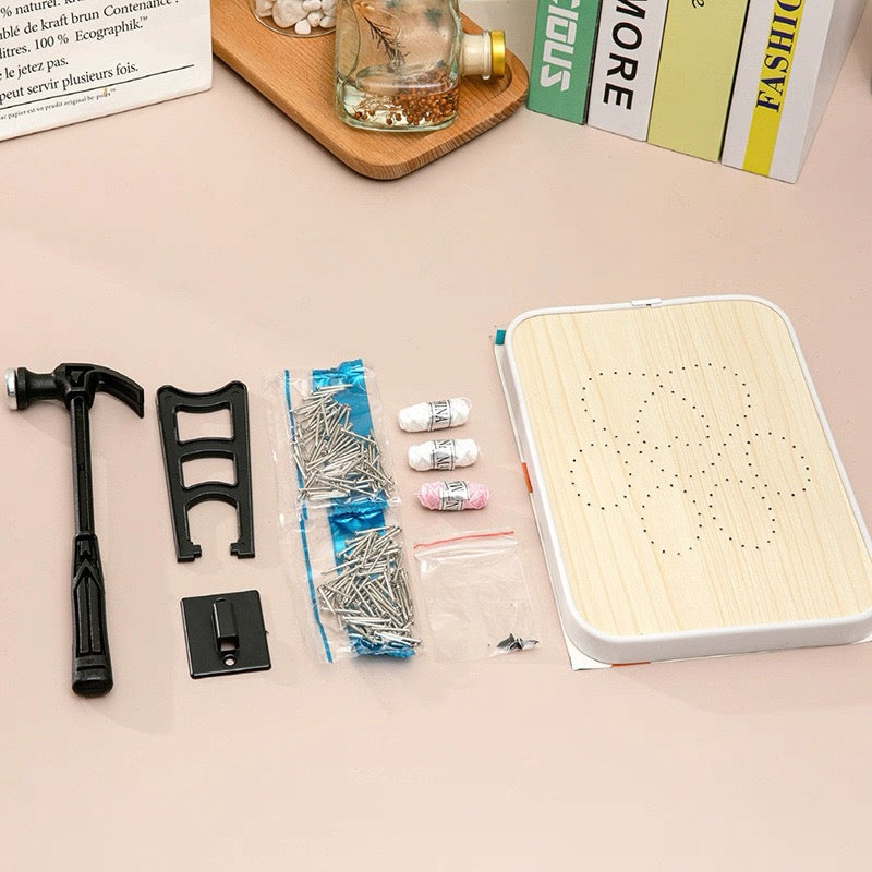 DIY String Art Kit with Frame (6" x 8") - Creative Craft for Kids & Beginners