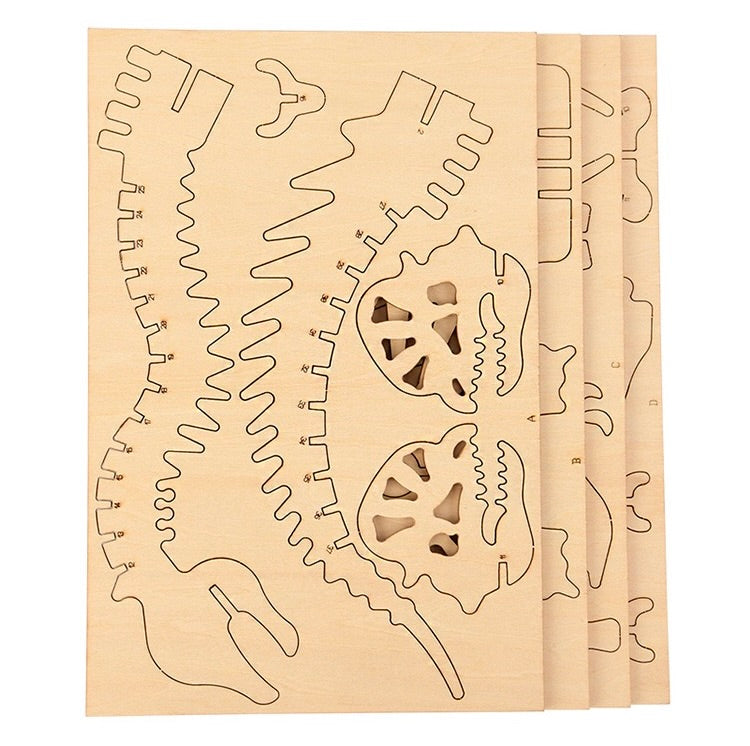 DIY 3D Wooden Puzzle - Dilophosaurus Dinosaur Puzzle Kit