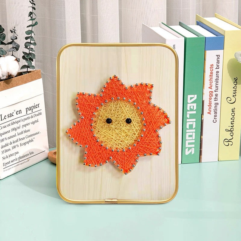 DIY String Art Kit with Frame (6" x 8") - Creative Craft for Kids & Beginners