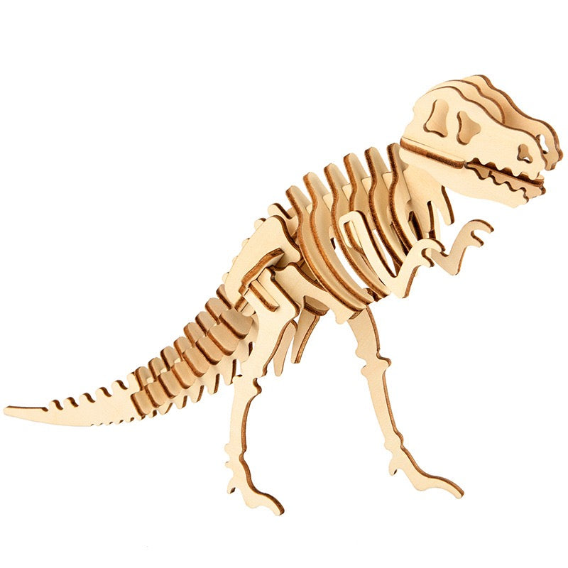 DIY 3D Wooden Puzzle - Mini T-Rex Dinosaur Puzzle Kit