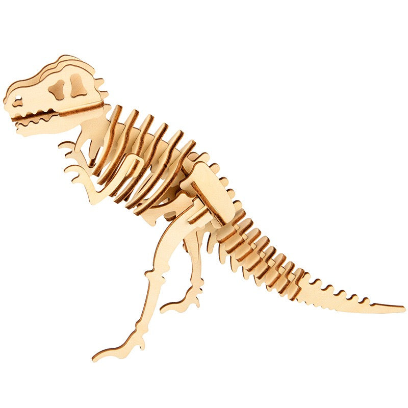DIY 3D Wooden Puzzle - Mini T-Rex Dinosaur Puzzle Kit