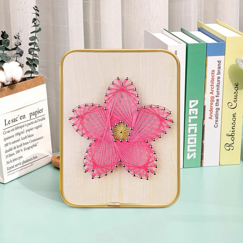 DIY String Art Kit with Frame (6" x 8") - Creative Craft for Kids & Beginners