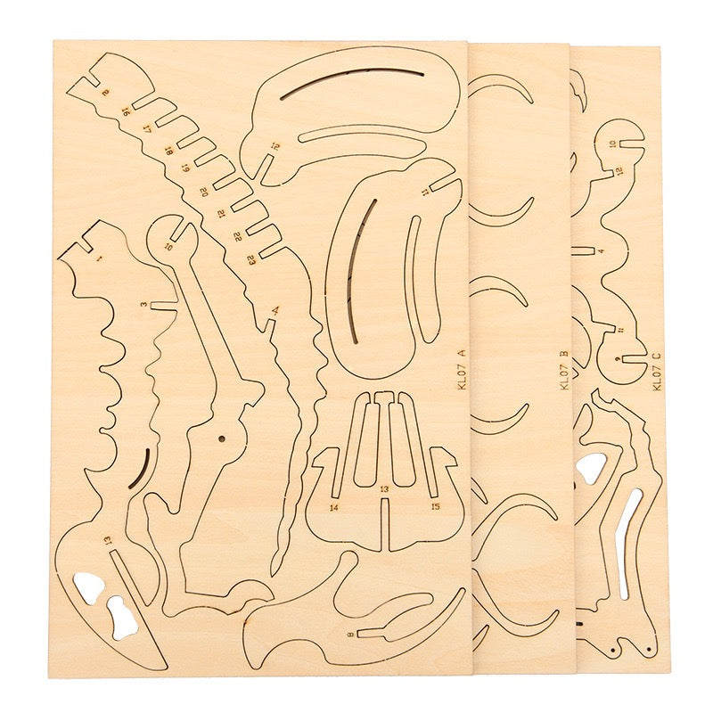 DIY 3D Wooden Puzzle - Sabertooth Tiger Puzzle Kit