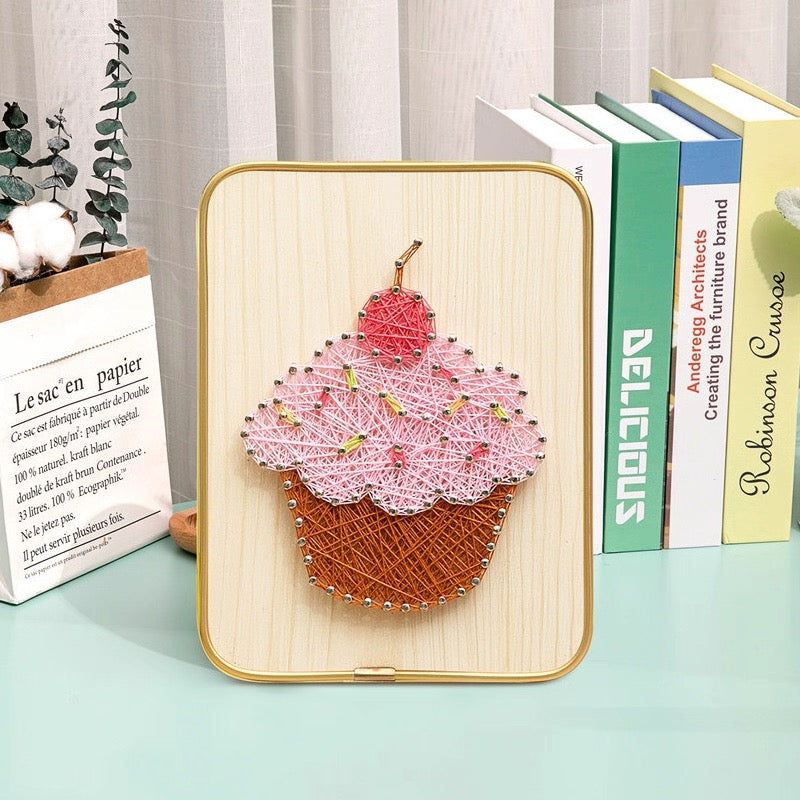 DIY String Art Kit with Frame (6" x 8") - Creative Craft for Kids & Beginners