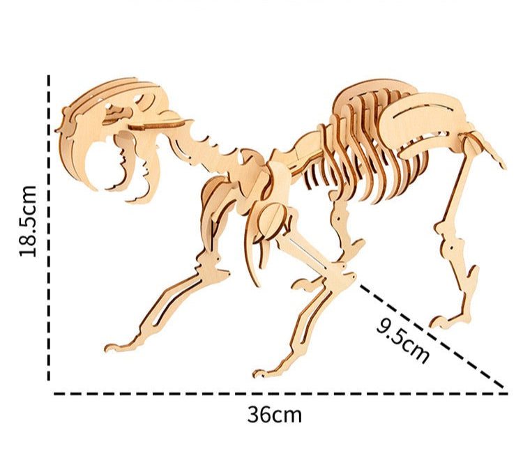 DIY 3D Wooden Puzzle - Sabertooth Tiger Puzzle Kit