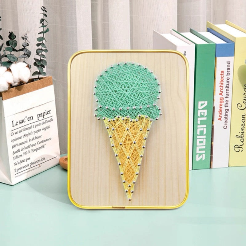 DIY String Art Kit with Frame (6" x 8") - Creative Craft for Kids & Beginners