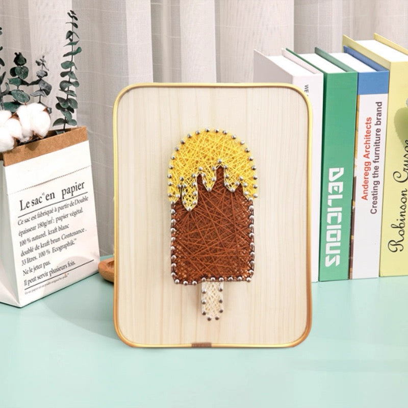 DIY String Art Kit with Frame (6" x 8") - Creative Craft for Kids & Beginners