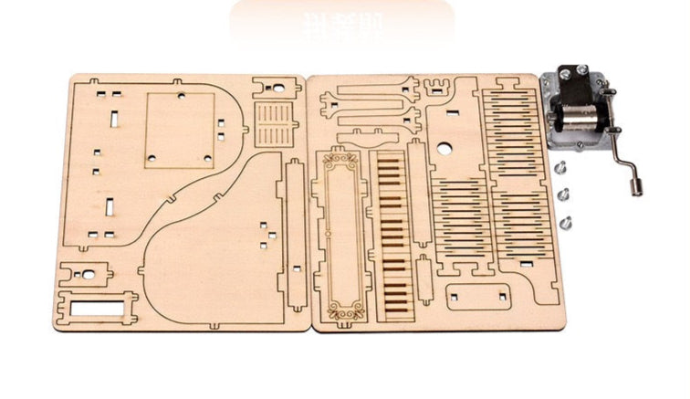 DIY 3D Music Box Wood Puzzle - Grand Piano