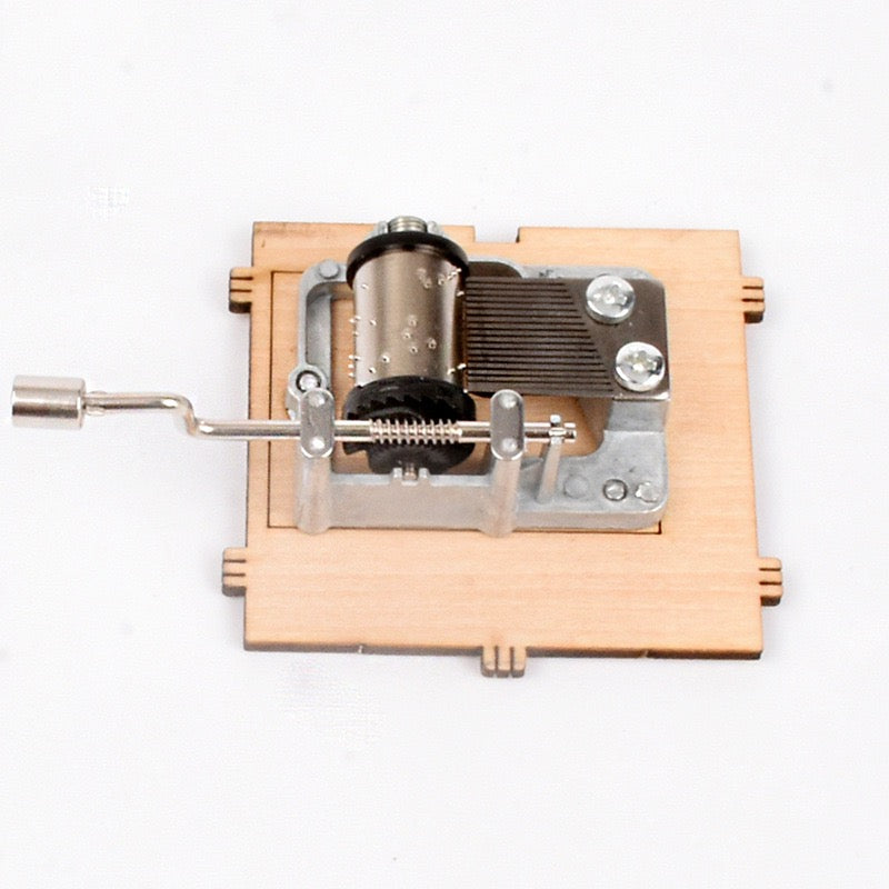DIY 3D Wooden Puzzle - Hand Crank Mini Piano Music Box