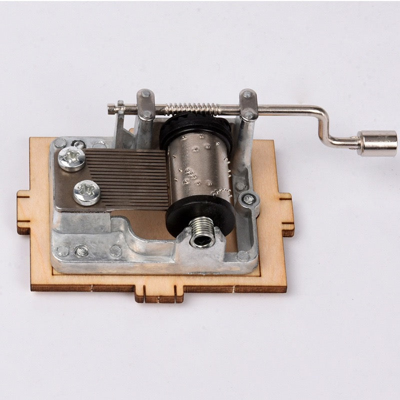 DIY 3D Wooden Puzzle - Hand-Crank Harp Music Box