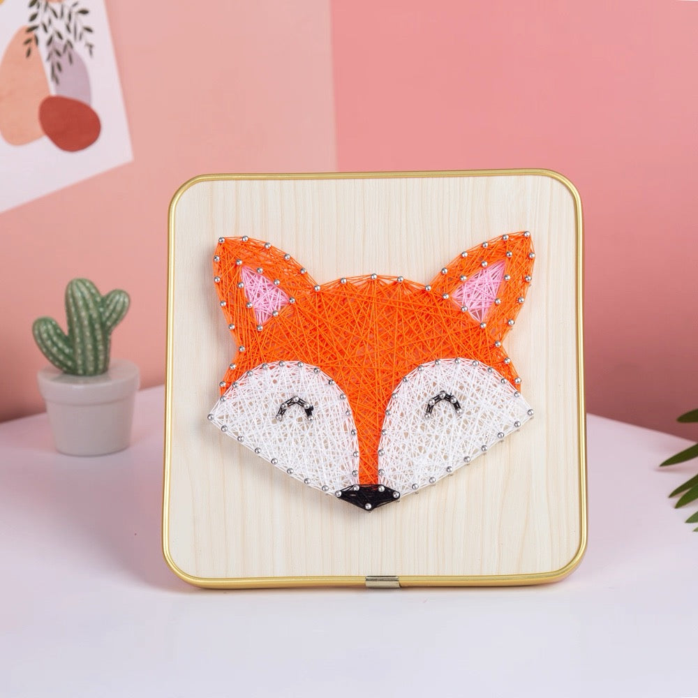 DIY String Art Kit with Frame (8" x 8") - Square Creative Craft