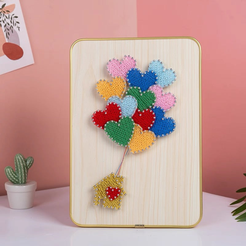DIY String Art Kit with Frame (8" x 12") - Large Size Creative Collection