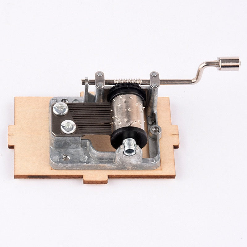 DIY 3D Puzzle Wooden Motorcycle City Skyline Music Box