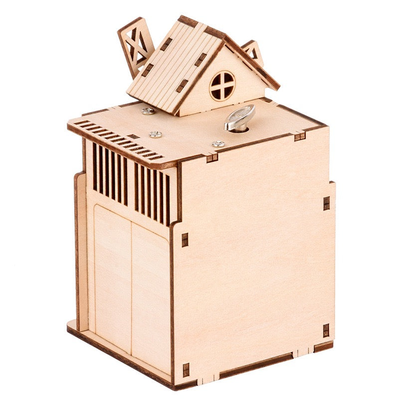 Large Windmill Music Box – 3D Wood Puzzle