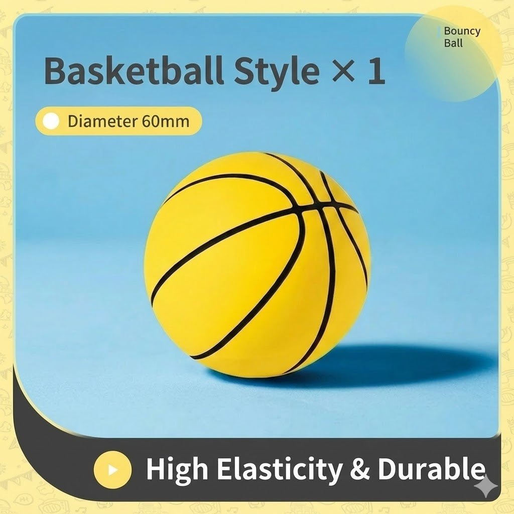 60mm High Bounce Sports Balls for Kids & Party Favors
