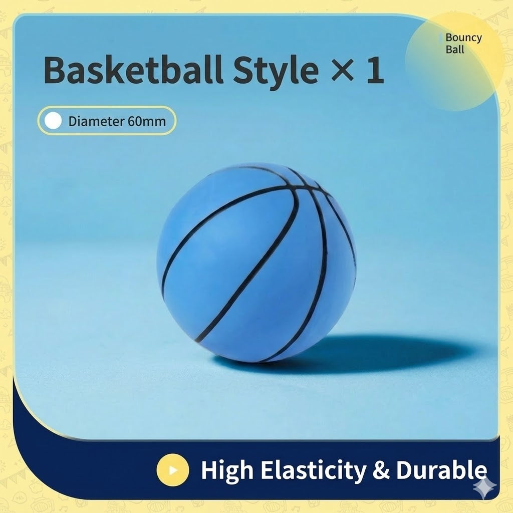 60mm High Bounce Sports Balls for Kids & Party Favors