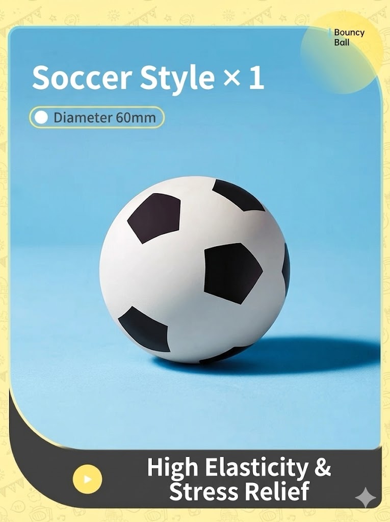 60mm High Bounce Sports Balls for Kids & Party Favors